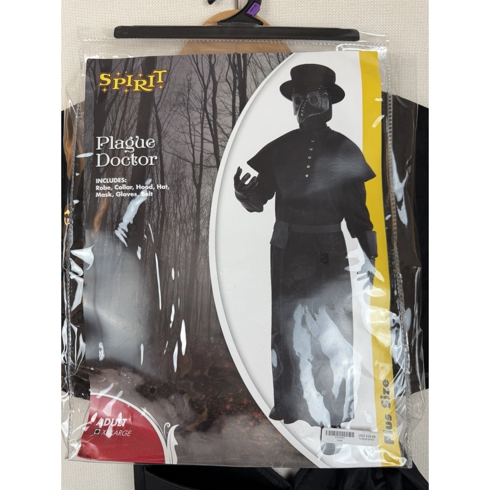 Halloween Plague Doctor Costume (no Mask!) Adult Plus Size XXL 6 pieces included